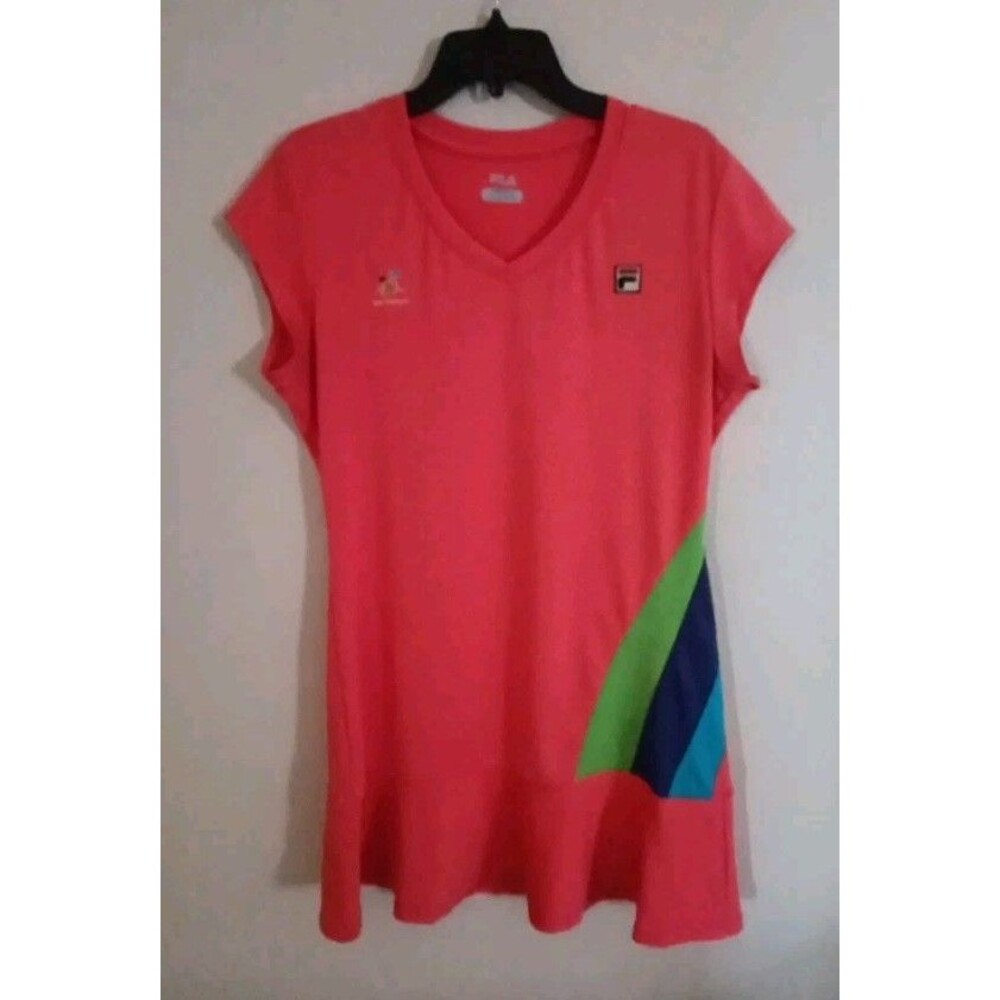 BNP Paribas Open Women’s FILA Salmon Tennis Dress Size Large